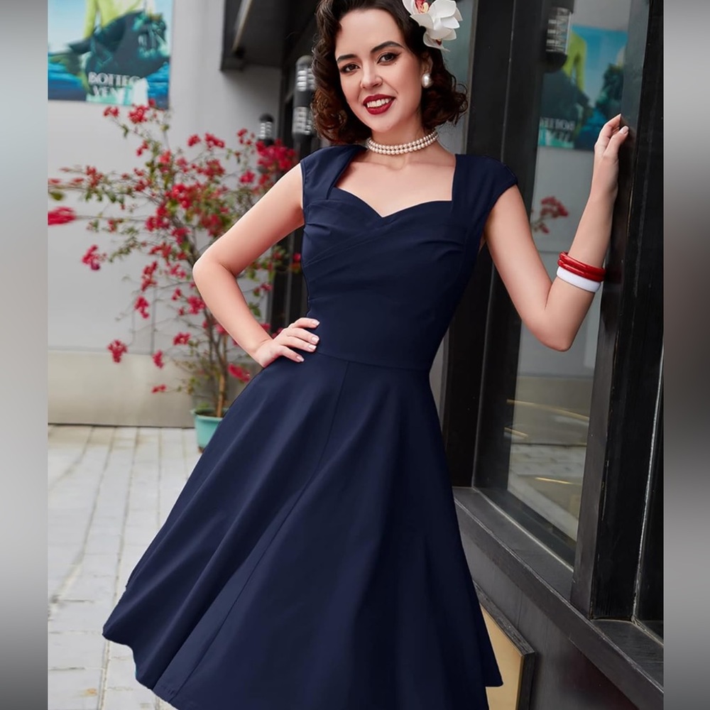 1950s Capsleeve Swing Dress